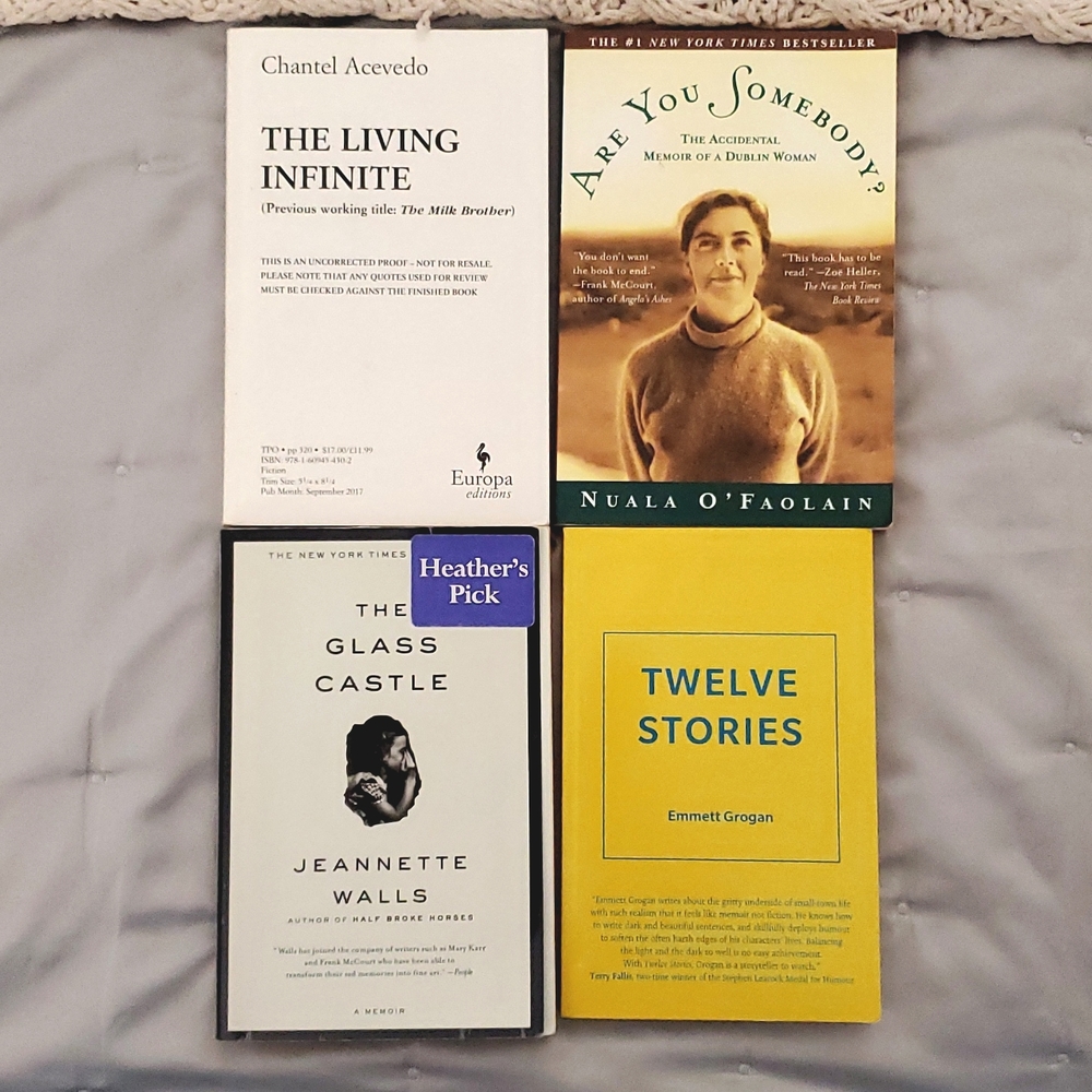 Retail $77- The Glass Castle/The Infinite Living/Twelve Stories/Are You Somebody